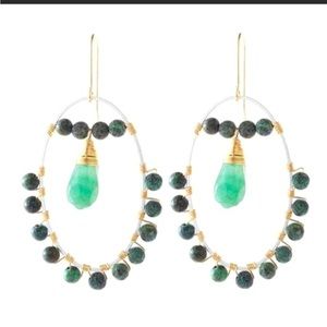 Green Boho Earrings